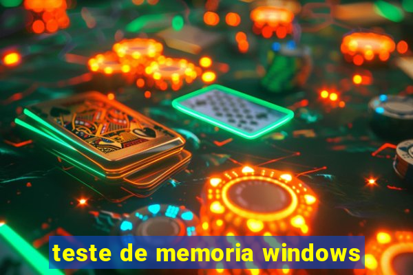 teste de memoria windows